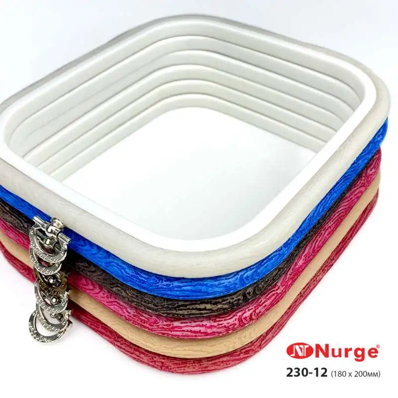 Nurge Square Rubber Embroidery Hoops with Suspension 230-12 (180x200 mm.)